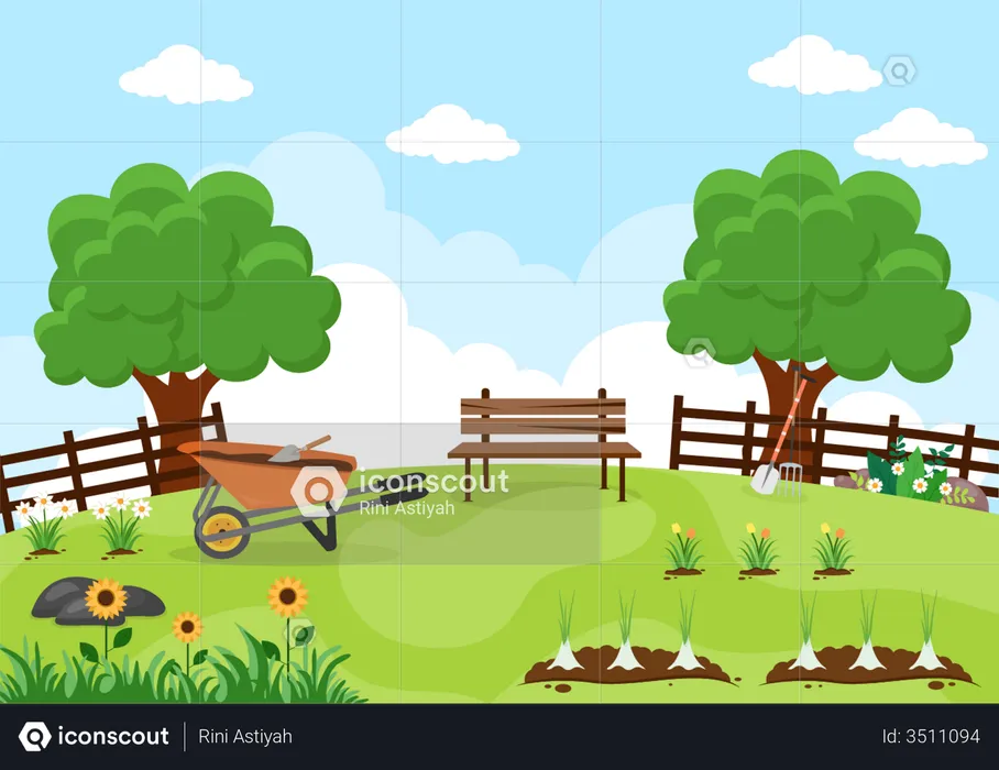 Farm Area  Illustration