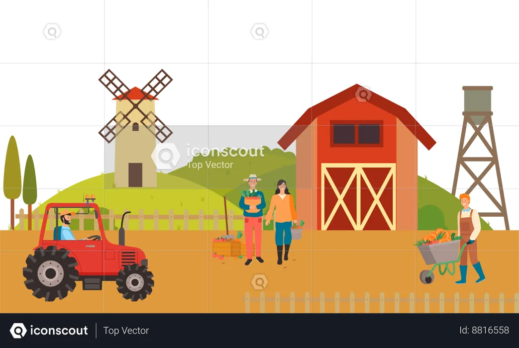 Farm house  Illustration