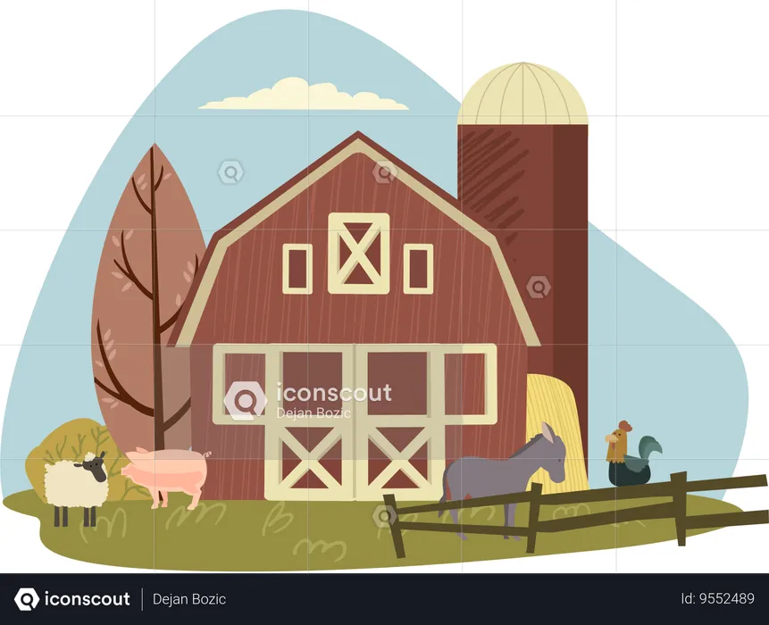 Farm Living  Illustration