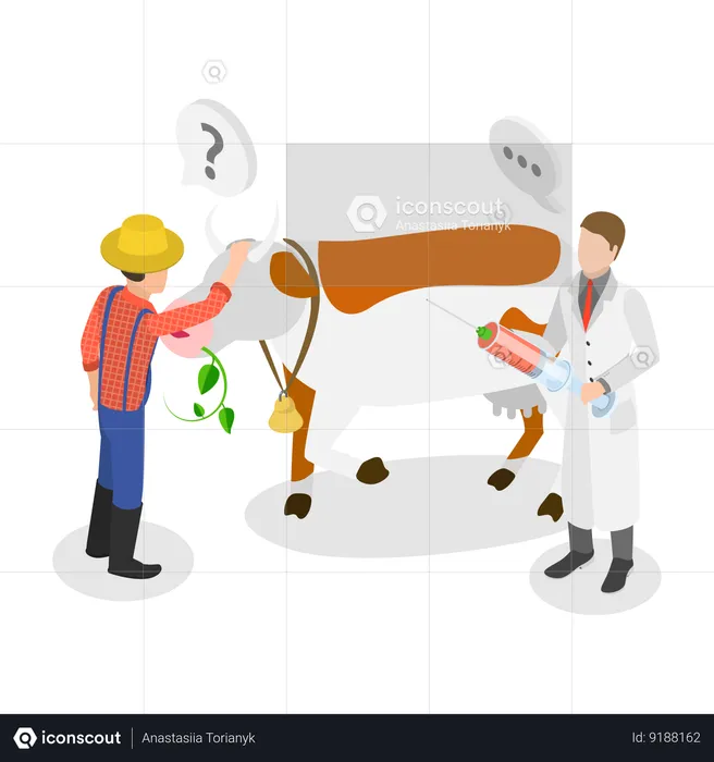 Farm Veterinary Doctor  Illustration