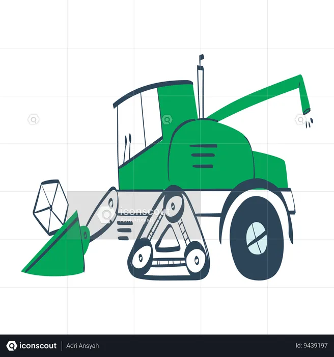Farm wheel loader  Illustration