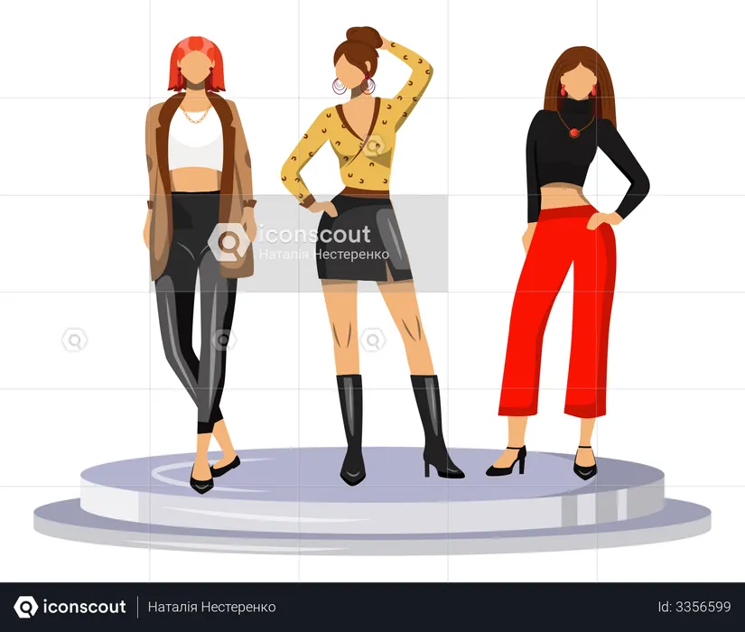 Fashion models  Illustration