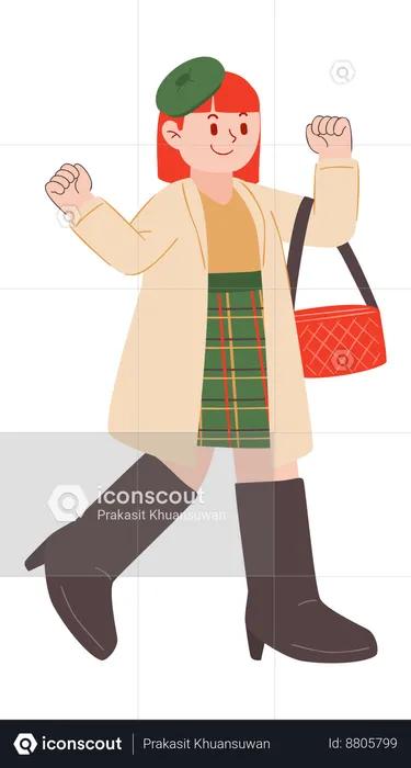 Fashionable girl  Illustration
