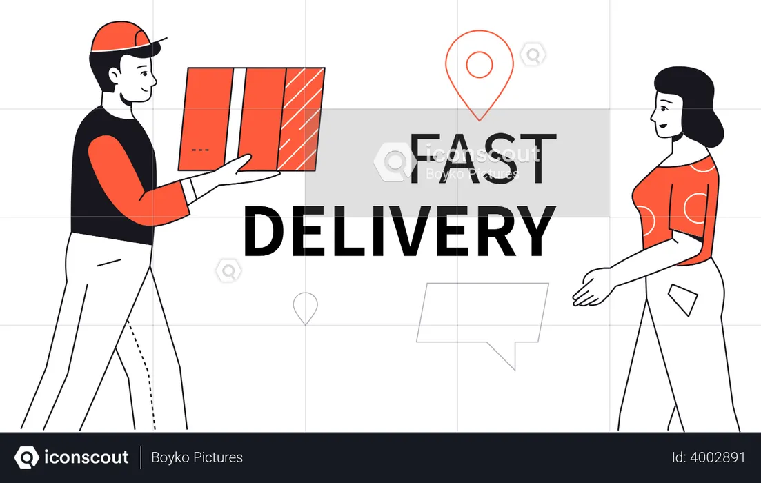 Fast delivery  Illustration