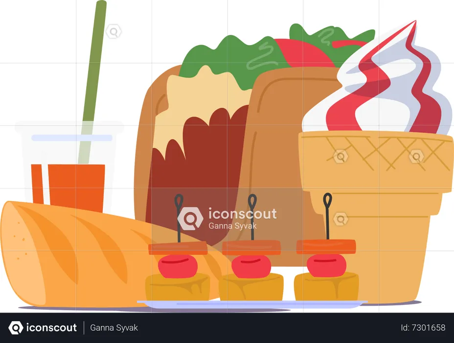 Fast Food  Illustration