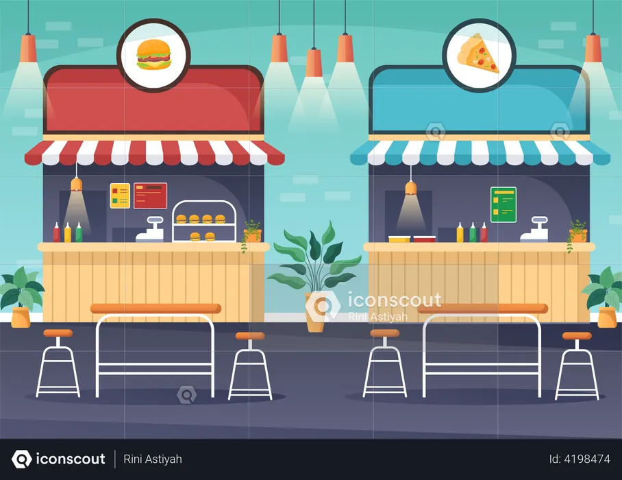 Fast Food store  Illustration