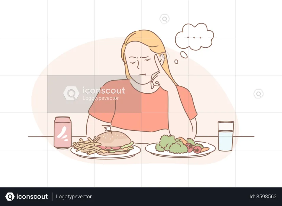 Fast or vegan food  Illustration