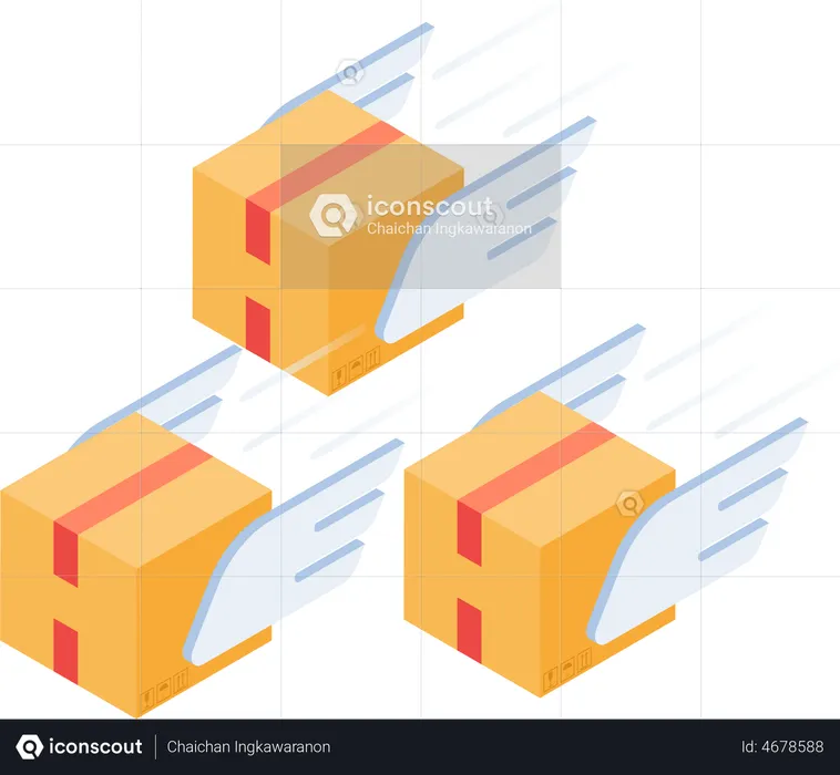 Fast product delivery  Illustration