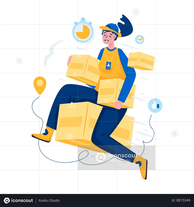 Faster shipping service  Illustration