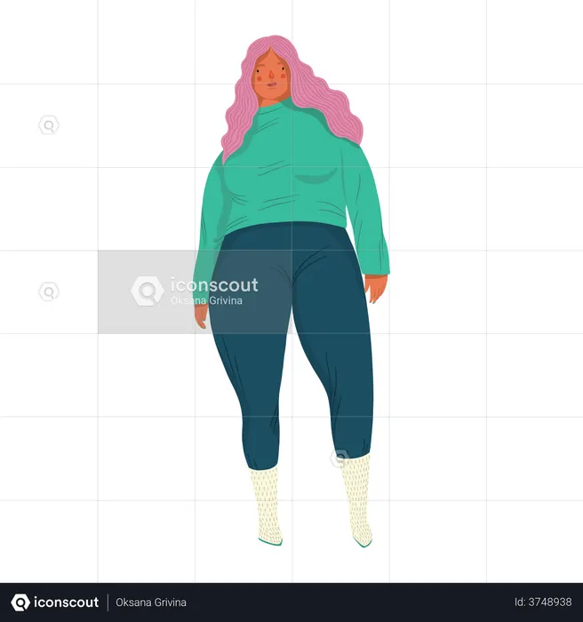 Fat Girl  Illustration