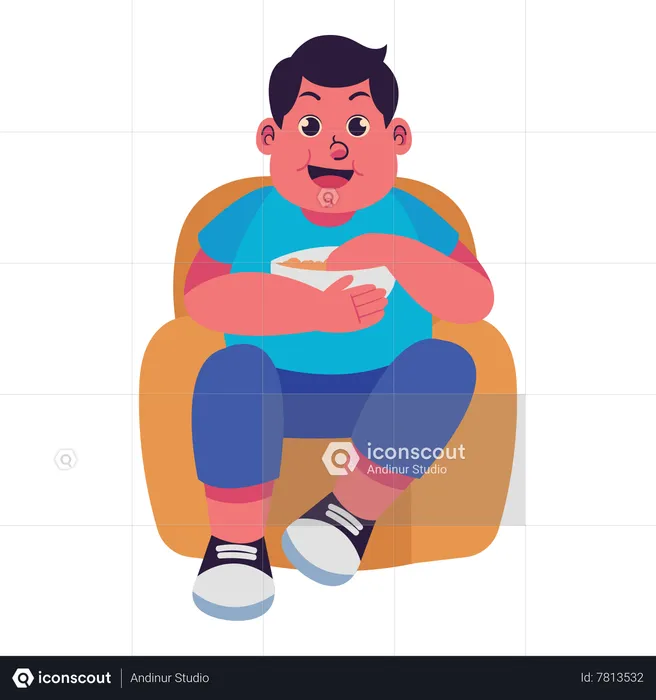 Fat People Eating  Illustration