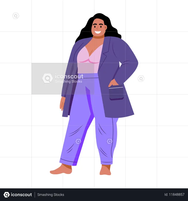 뚱뚱한 여자  일러스트레이션
