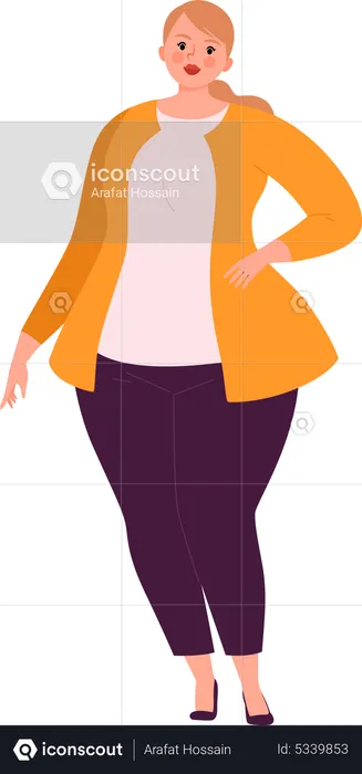 Fat woman  Illustration