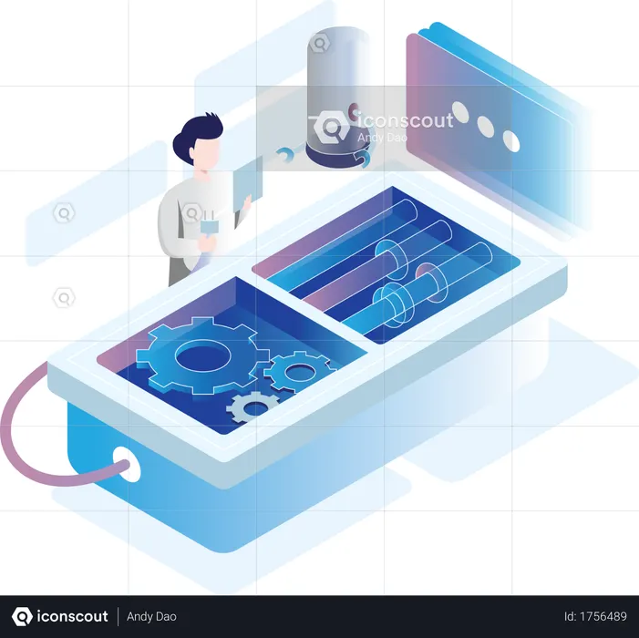 Fault in technology  Illustration
