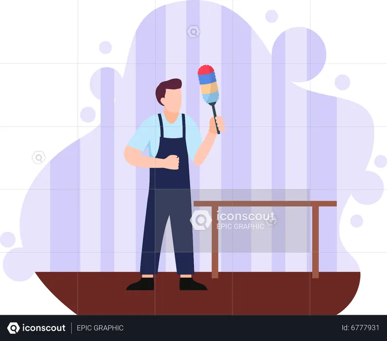 Faxineira doméstica  Ilustração
