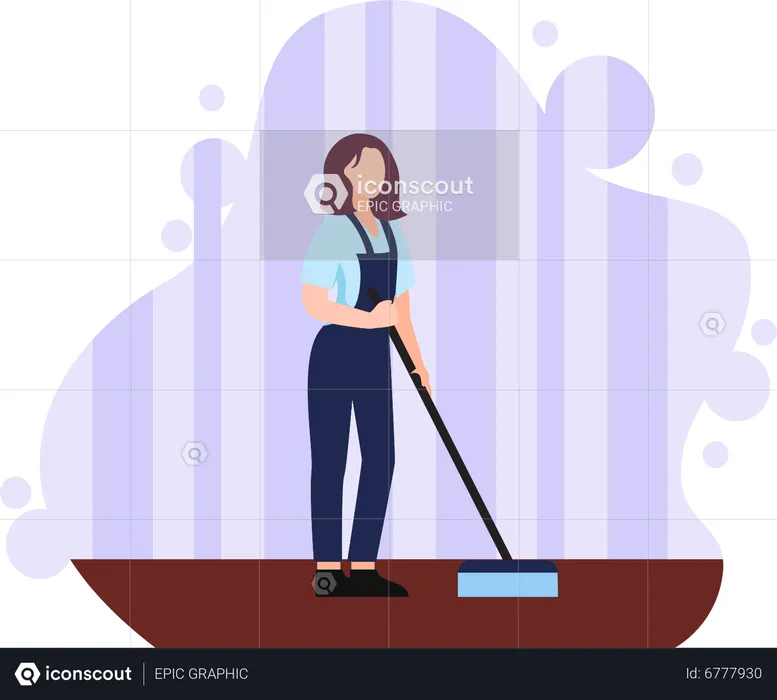Limpadora Feminina  Ilustração