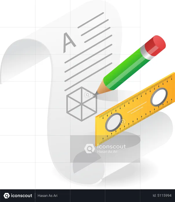 Fazendo conceitos criativos no papel  Ilustração