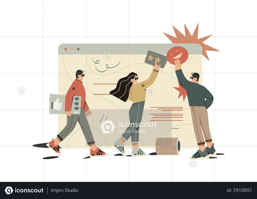 Feedback dos clientes  Ilustração