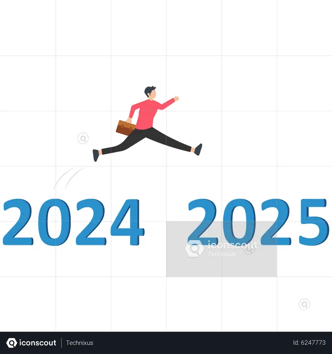 Feliz ano novo 2025  Ilustração