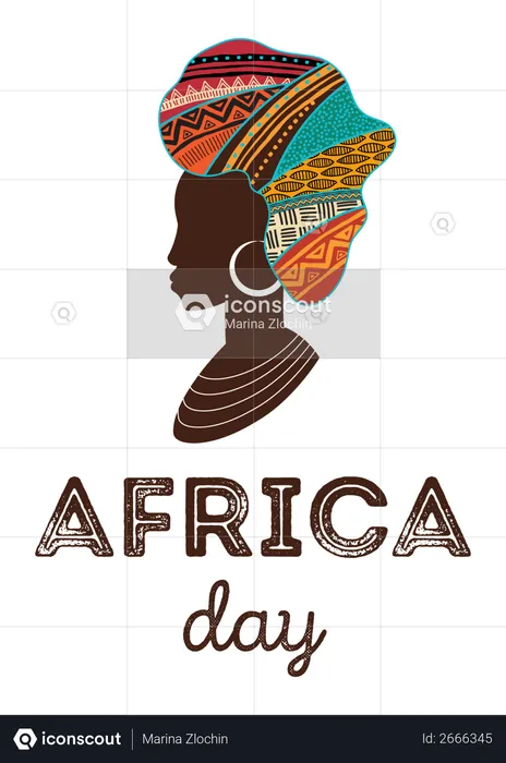 Feliz día de África  Ilustración