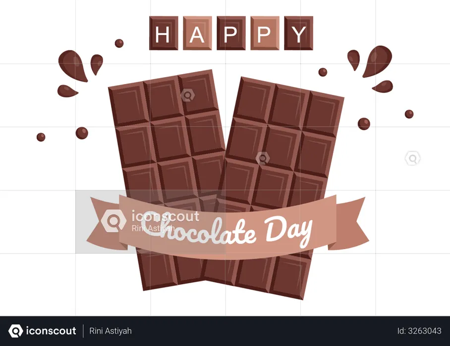 Feliz dia del chocolate  Ilustración