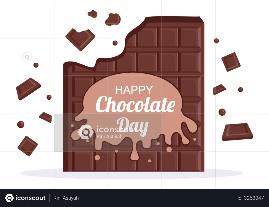 Feliz dia del chocolate  Ilustración