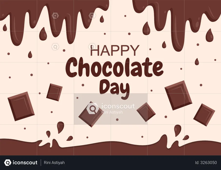 Feliz dia del chocolate  Ilustración