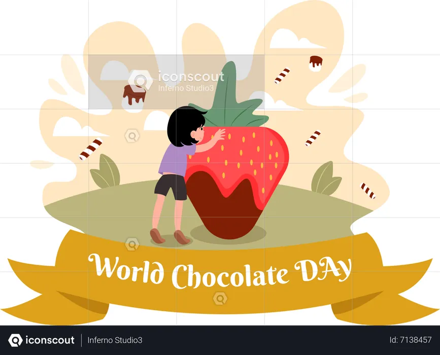 Feliz dia del chocolate  Ilustración