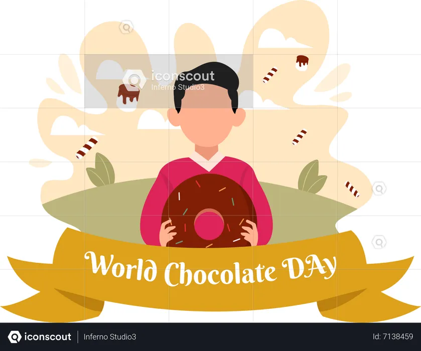 Feliz dia del chocolate  Ilustración