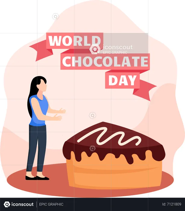 Feliz dia do chocolate  Illustration