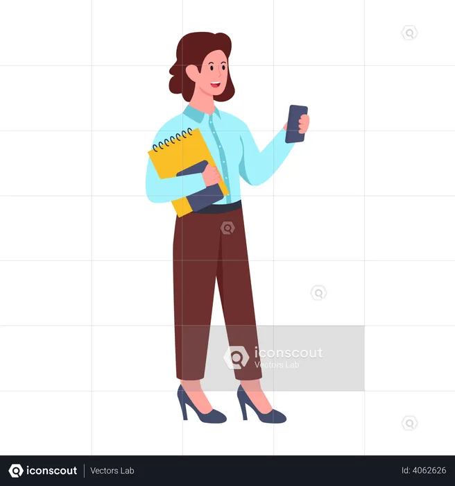 Female Accountant  Illustration