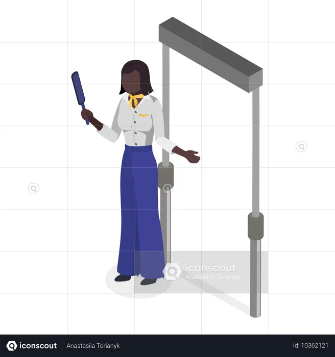 Female Airport Staff  Illustration