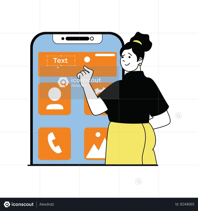 Female application developer  Illustration