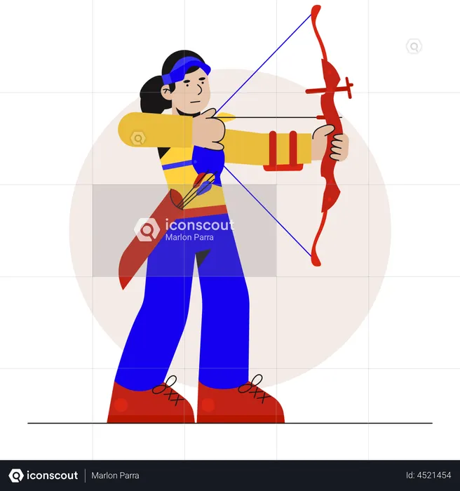 Female archer  Illustration