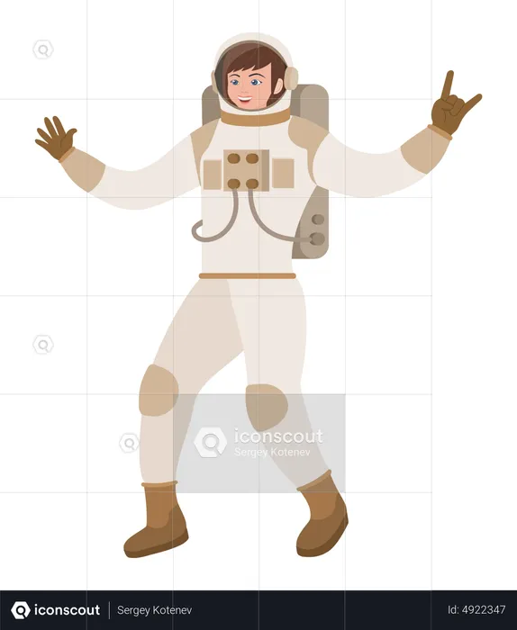 Female Astronaut  Illustration