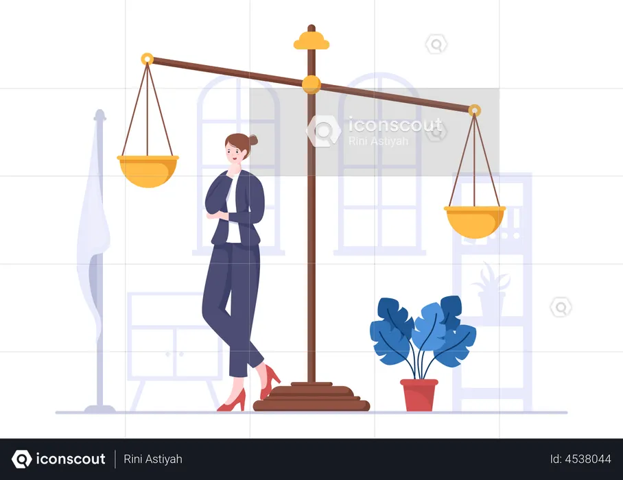 Female Attorney  Illustration