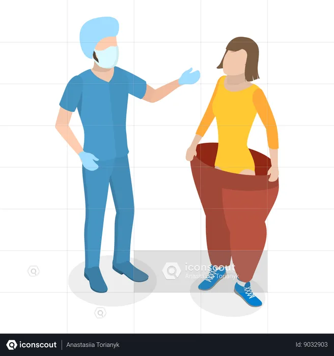 Female bariatric patient  Illustration