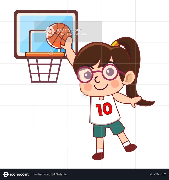Female Basketball Athlete  Illustration