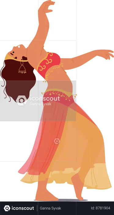 Female Belly Dancer  Illustration