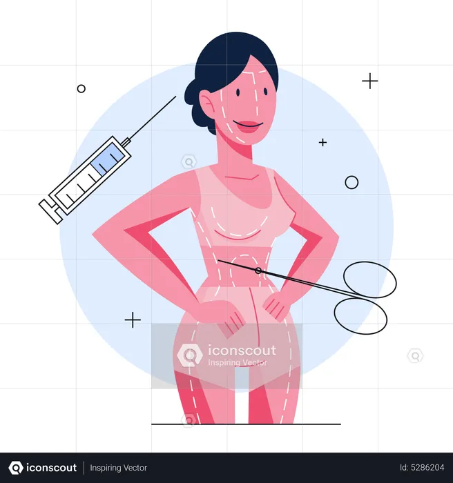 Female body Plastic Surgeon  Illustration