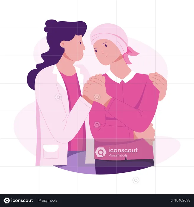 Female Breast Cancer Survivor  Illustration