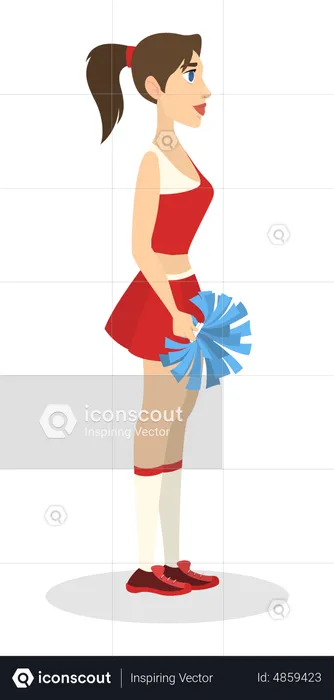 Female Cheerleader  Illustration