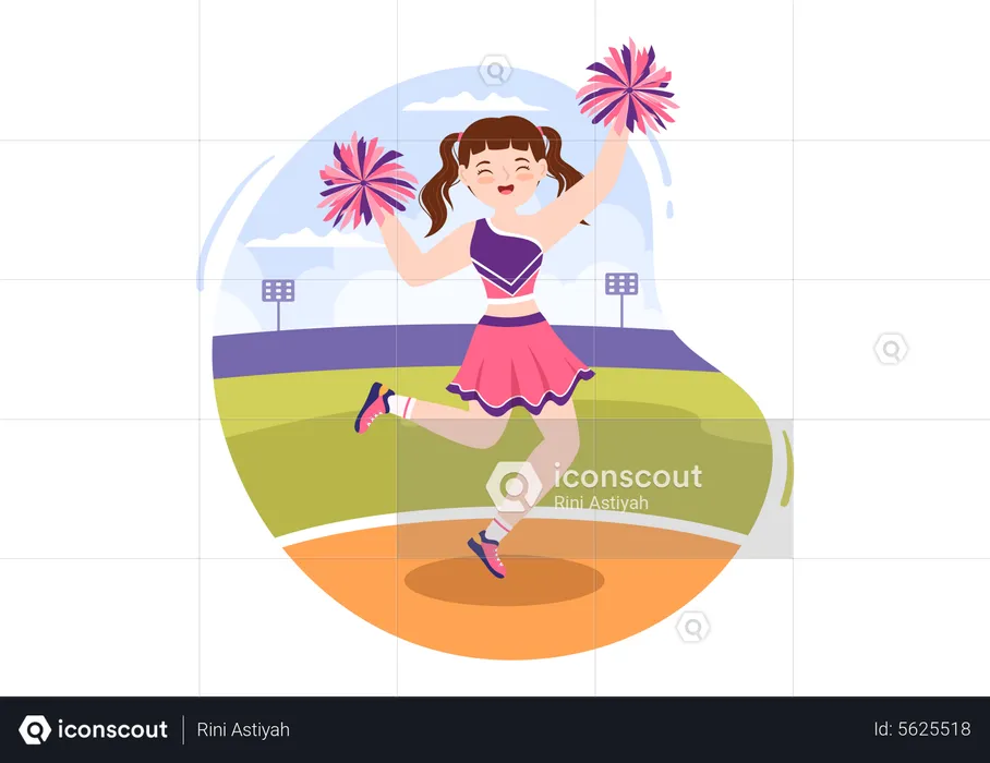 Female cheerleader  Illustration