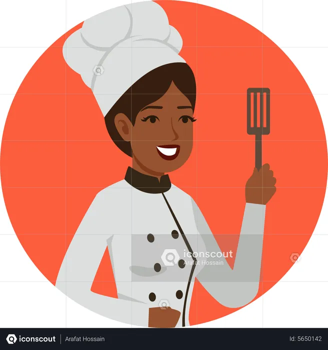 Female chef  Illustration