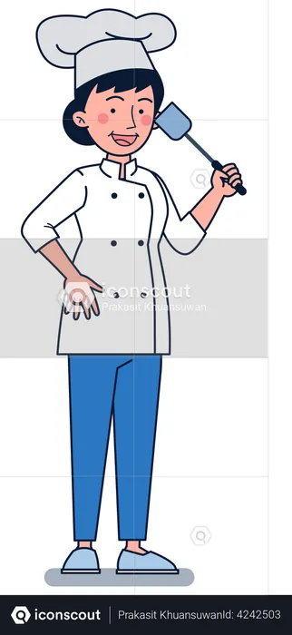 Female chef  Illustration