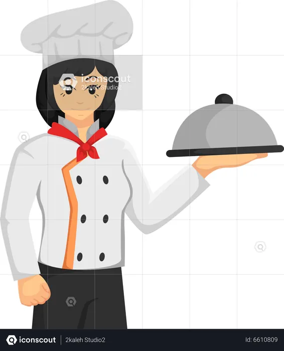 Female Chef  Illustration