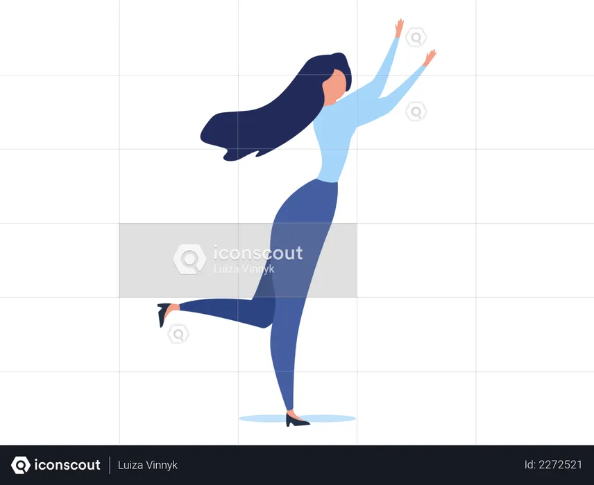 Female choreographer dancing  Illustration
