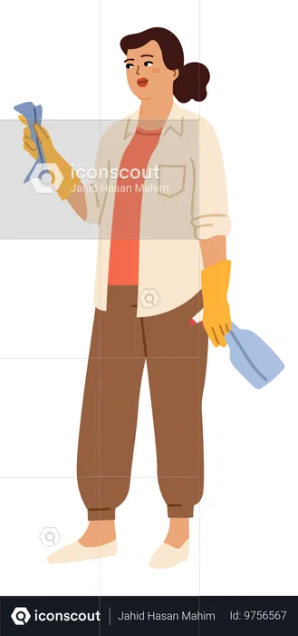 Female cleaner  Illustration