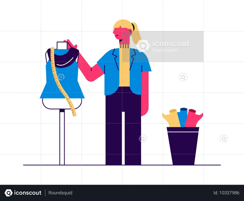 Female clothes designer  Illustration