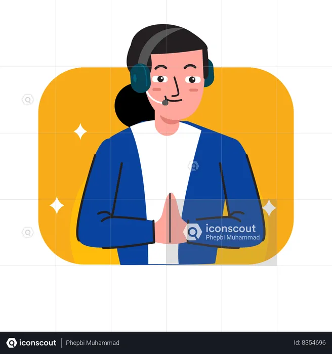 Female customer care executive  Illustration